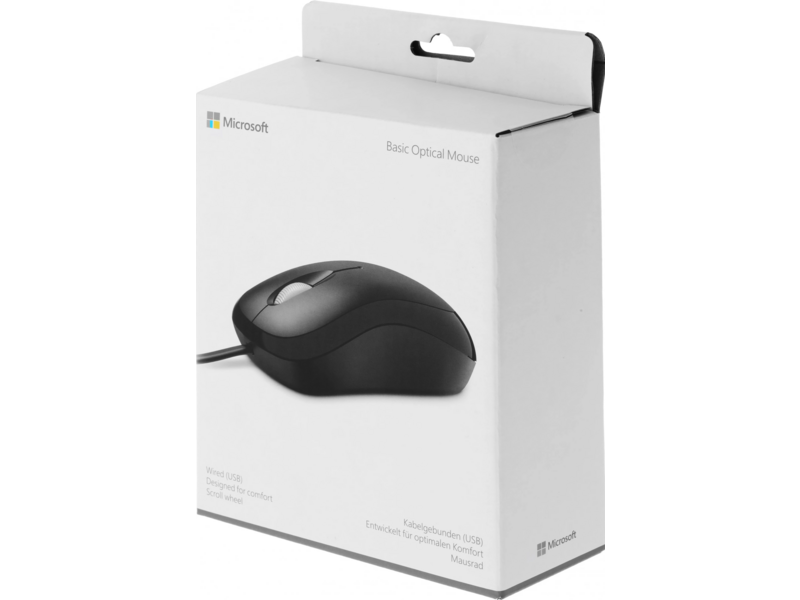 Мышь Microsoft Basic Optical Mouse Black черный оптическая 1000dpi USB 2but (P58-00057)