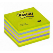 Блок самоклеящийся бумажный 3M Post-it 2028NB 7100172387 76x76мм 450лист. зеленый 5цв.в упак.