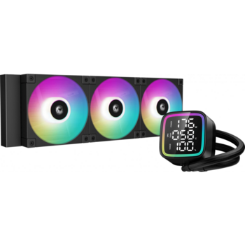 Система водяного охлаждения Deepcool LD360 ARGB Soc-AM5/AM4/1200/1700/1851 черный 4-pin 38.71dB Al LCD 300W 1786gr Ret (R-LD360-BKMSN-G-1)