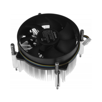 Устройство охлаждения(кулер) Digma D-CPC110-PWM3 92x92x25mm Soc-1151/1200/2066/1700 черный 4-pin 25dB Al+Cu 110W 350gr Ret
