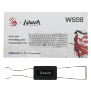 Клавиатура A4Tech Bloody WS98 Naraka механическая серый/красный USB беспроводная BT/Radio Multimedia for gamer LED (WS98)