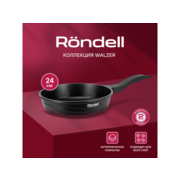 Сковорода Rondell Walzer RDA-767 круглая 24см покрытие: TriTitan ручка несъемная (без крышки) черный