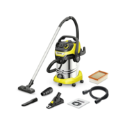 Строительный пылесос Karcher WD 6 P S V-30/6/22/T + DDC (YSY) 1300Вт (уборка: сухая/сбор воды) желтый