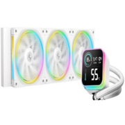 Система водяного охлаждения Deepcool LQ360 Wh ARGB Soc-AM5/AM4/1200/1700/1851 белый 4-pin 32dB Al LCD 350W 1840gr Ret (R-LQ360-WHDSMC-G-1)