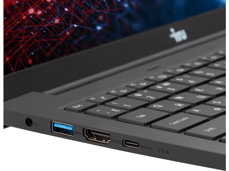 Ноутбук IRU Strato 15ALI Core i5 12450H 32Gb SSD1Tb Intel UHD Graphics 15.6" IPS FHD (1920x1080) Windows 11 Pro 64 black WiFi BT Cam 6000mAh