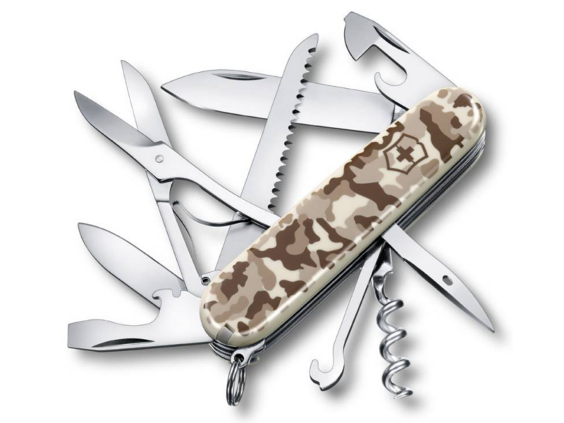 Нож перочинный Victorinox Huntsman (1.3713.941) 91мм 15функц. камуфляж пустыни карт.коробка