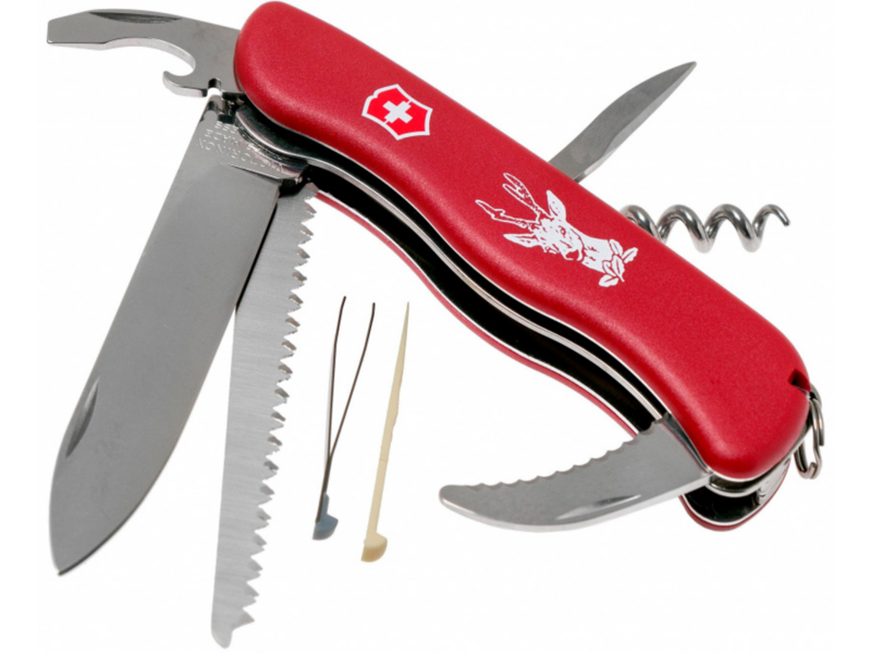 Нож перочинный Victorinox HUNTER (0.8573) 111мм 12функц. красный карт.коробка