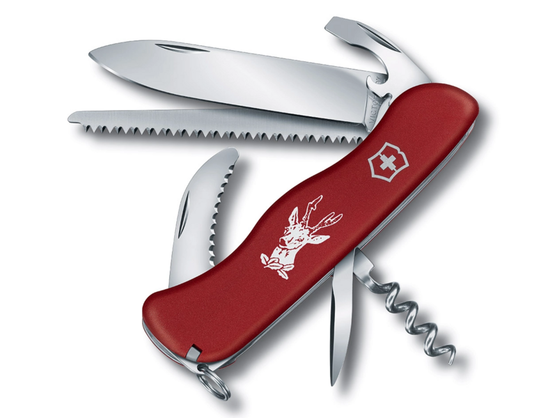 Нож перочинный Victorinox HUNTER (0.8573) 111мм 12функц. красный карт.коробка