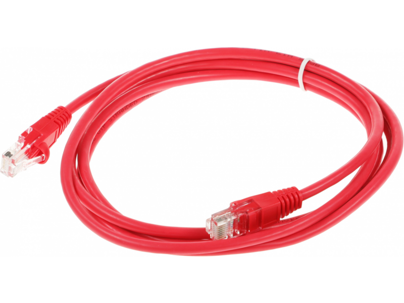 Патч-корд cat.5E molded 2м красный RJ-45 (m)-RJ-45 (m) (упак.:1шт)