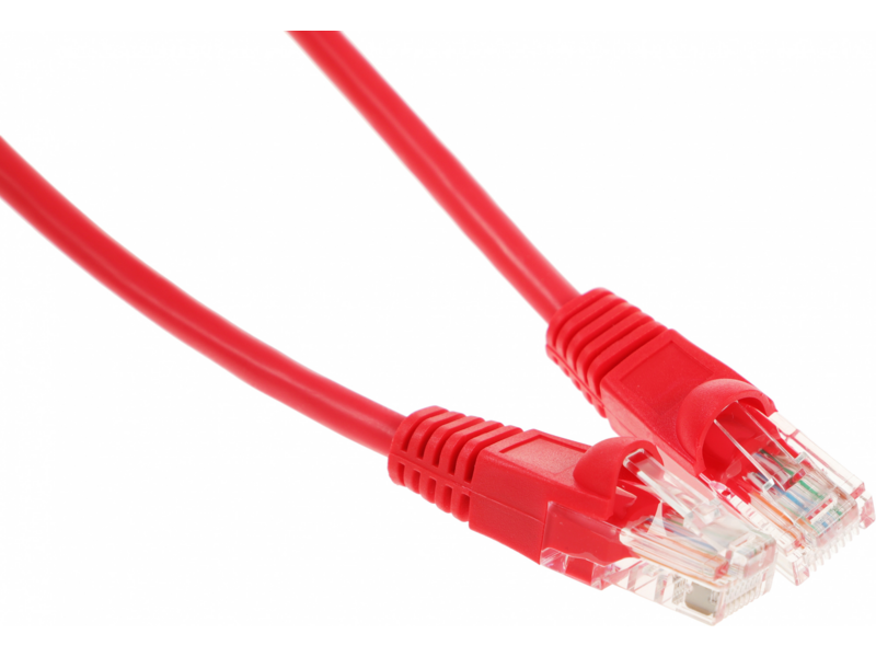 Патч-корд cat.5E molded 2м красный RJ-45 (m)-RJ-45 (m) (упак.:1шт)