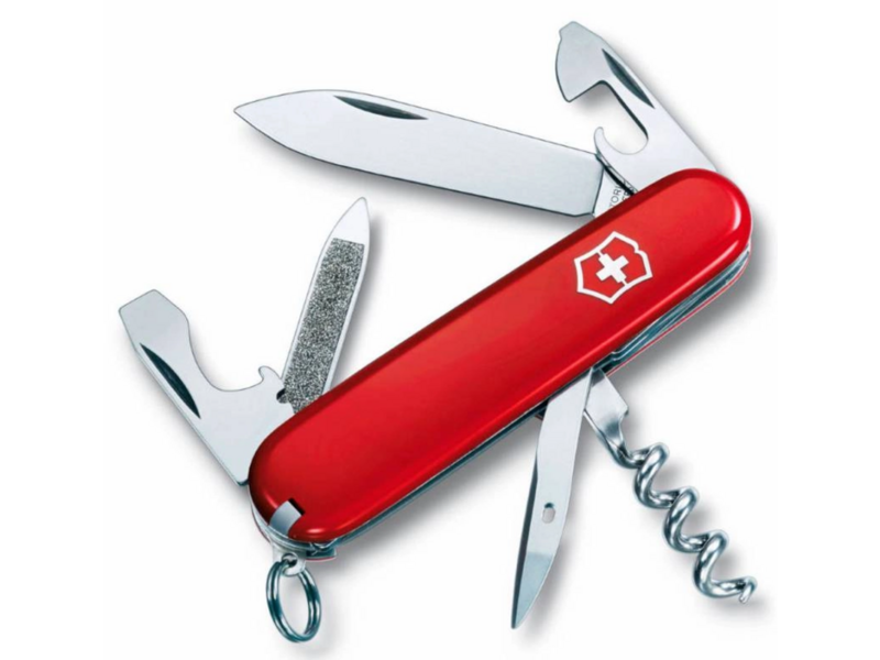 Нож перочинный Victorinox Sportsman (0.3803) 84мм 13функц. красный карт.коробка