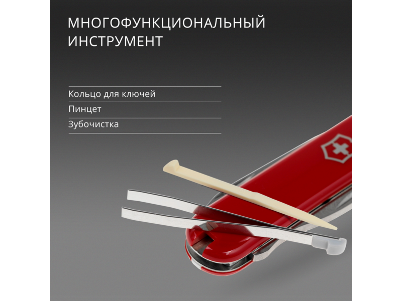 Нож перочинный Victorinox Rally (0.6163) 58мм 9функц. красный карт.коробка