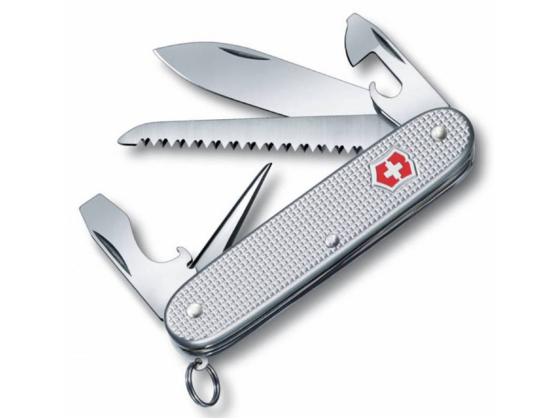 Нож перочинный Victorinox Farmer Alox (0.8241.26) 93мм 9функц. серебристый карт.коробка