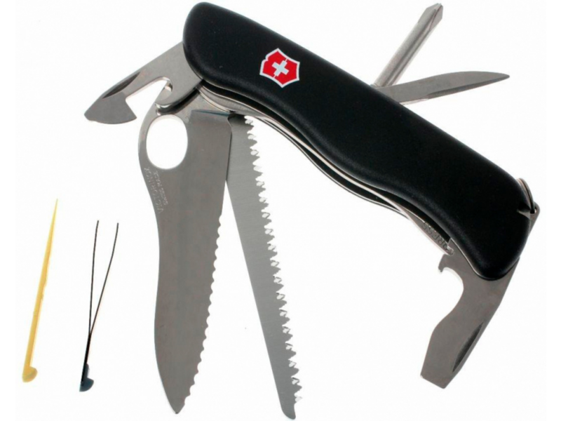 Нож перочинный Victorinox Trailmaster One Hand Wavy Edge (0.8463.MW3) 111мм 12функц. черный карт.коробка