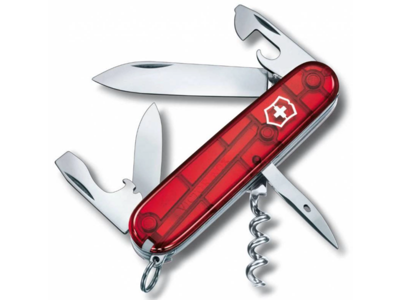 Нож перочинный Victorinox Spartan (1.3603.T) 91мм 12функц. красный полупрозрачный карт.коробка