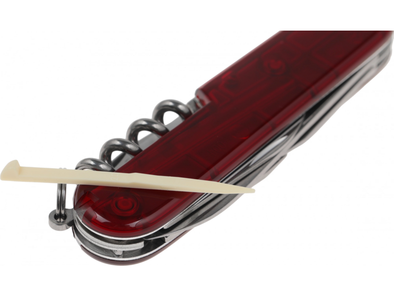 Нож перочинный Victorinox Spartan (1.3603.T) 91мм 12функц. красный полупрозрачный карт.коробка