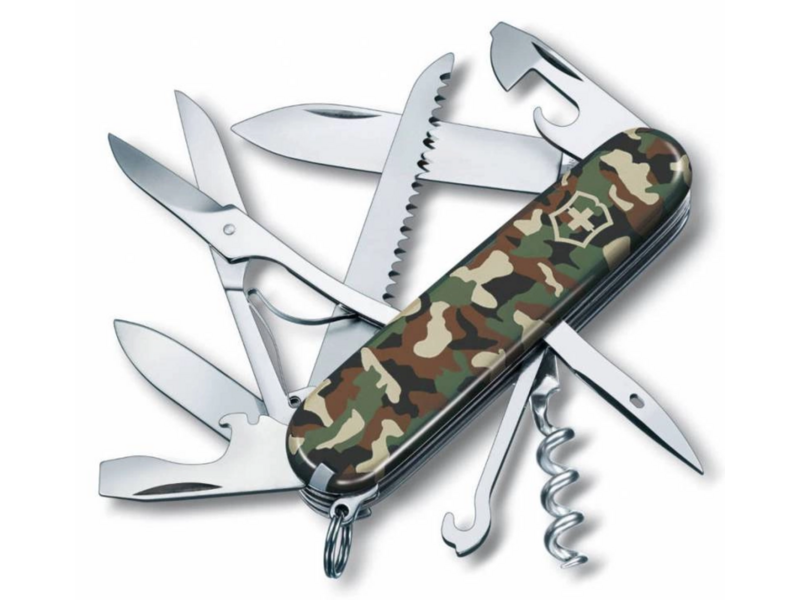 Нож перочинный Victorinox Huntsman (1.3713.94) 91мм 15функц. камуфляж карт.коробка