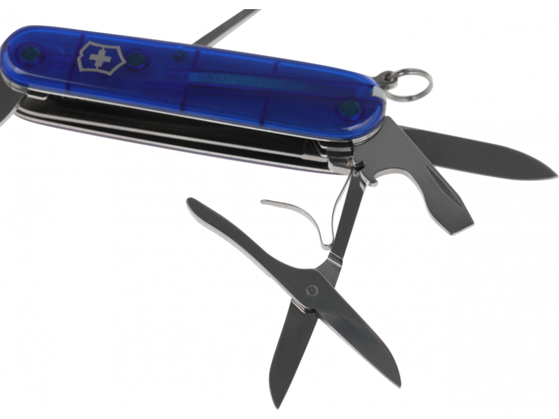 Нож перочинный Victorinox Huntsman (1.3713.T2) 91мм 15функц. синий полупрозрачный карт.коробка