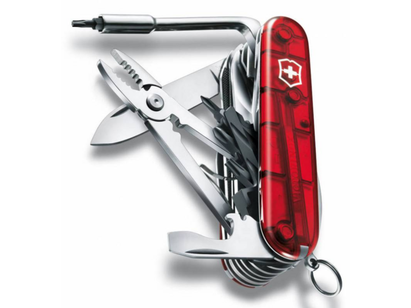 Нож перочинный Victorinox CyberTool L (1.7775.T) 91мм 39функц. красный полупрозрачный карт.коробка