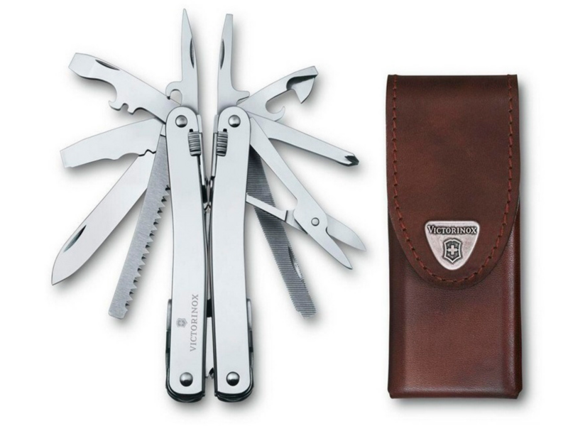 Мультитул Victorinox SwissTool Spirit X (3.0224.L) 105мм 24функц. чехол кожаный серебристый карт.коробка
