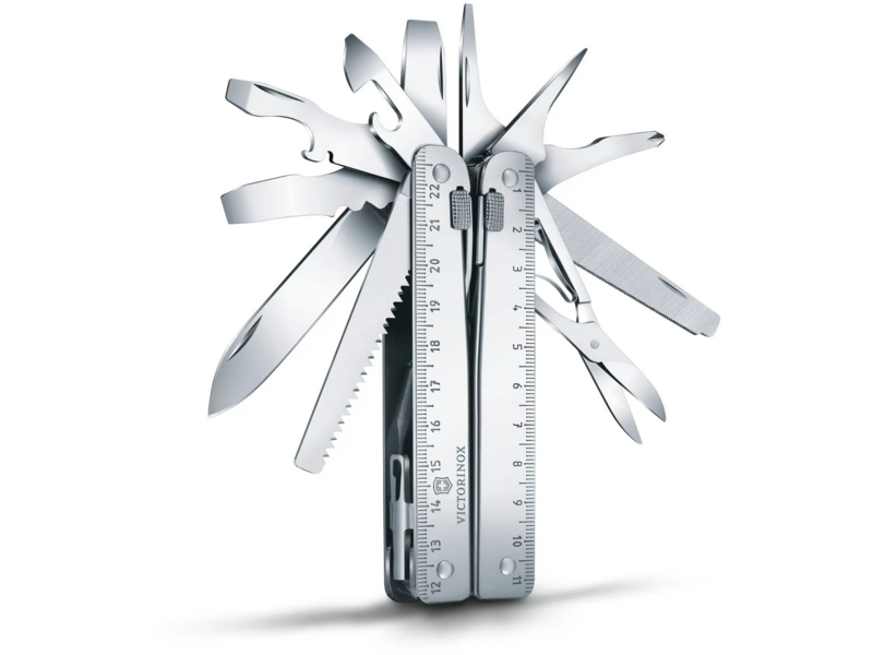 Мультитул Victorinox SwissTool X Plus (3.0338.L) 115мм 37функц. мини-отвертка/штопор/набор бит/чехол кожаный серебристый карт.коробка