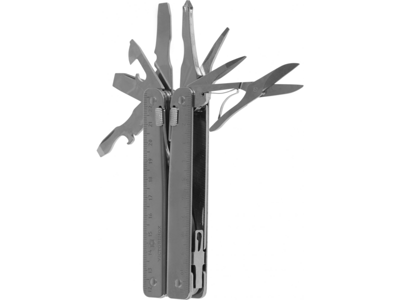 Мультитул Victorinox SwissTool X Plus Ratchet (3.0339.L) 115мм 39функц. мини-отвертка/штопор/набор бит/удлинитель/чехол кожаный серебристый карт.коробка