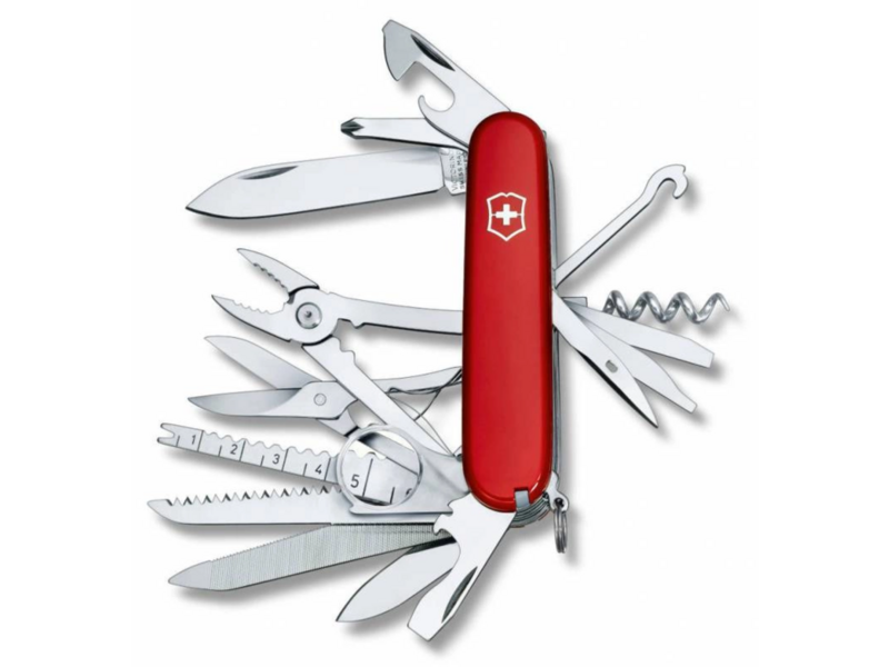 Нож перочинный Victorinox SwissChamp (1.6795) 91мм 33функц. красный карт.коробка
