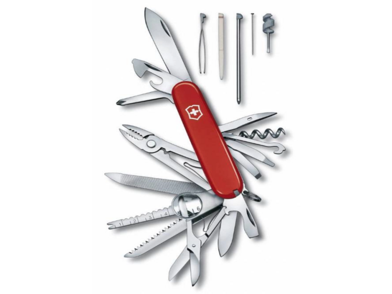 Нож перочинный Victorinox SwissChamp (1.6795) 91мм 33функц. красный карт.коробка