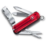 Нож перочинный Victorinox Nail Clip 580 (0.6463.T) 65мм 8функц. красный полупрозрачный карт.коробка