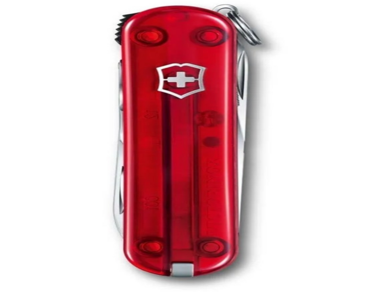 Нож перочинный Victorinox Nail Clip 580 (0.6463.T) 65мм 8функц. красный полупрозрачный карт.коробка