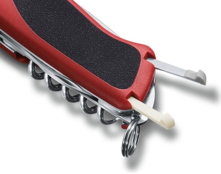 Нож перочинный Victorinox RangerGrip 61 (0.9553.MC) 130мм 11функц. красный/черный карт.коробка