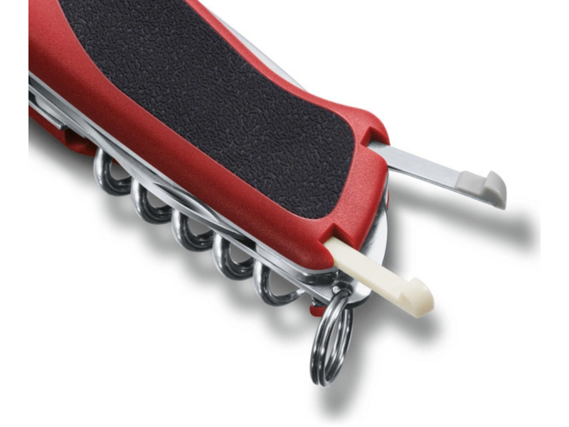 Нож перочинный Victorinox RangerGrip 61 (0.9553.MC) 130мм 11функц. красный/черный карт.коробка
