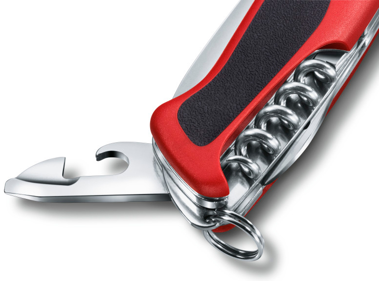 Нож перочинный Victorinox RangerGrip 61 (0.9553.MC) 130мм 11функц. красный/черный карт.коробка