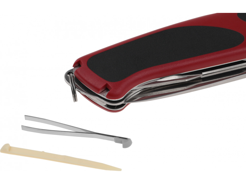 Нож перочинный Victorinox RangerGrip 61 (0.9553.MC) 130мм 11функц. красный/черный карт.коробка