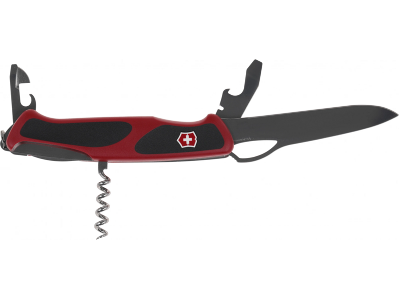 Нож перочинный Victorinox RangerGrip 61 (0.9553.MC) 130мм 11функц. красный/черный карт.коробка