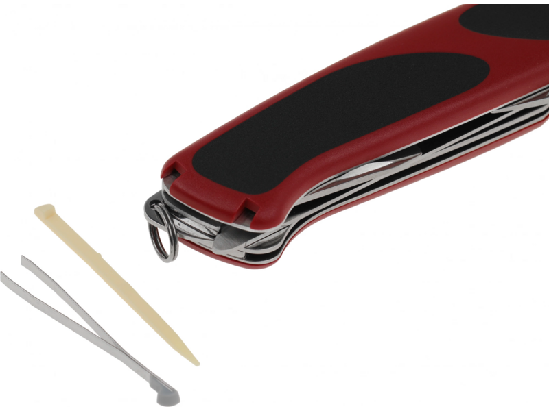 Нож перочинный Victorinox RangerGrip 79 (0.9563.MC) 130мм 12функц. красный/черный карт.коробка