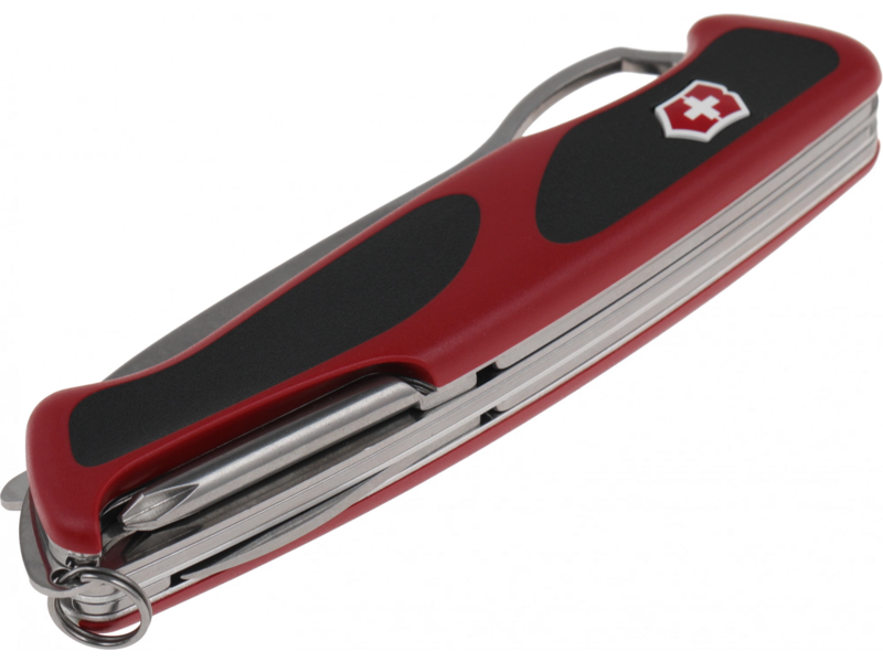 Нож перочинный Victorinox RangerGrip 78 (0.9663.MC) 130мм 12функц. красный/черный карт.коробка