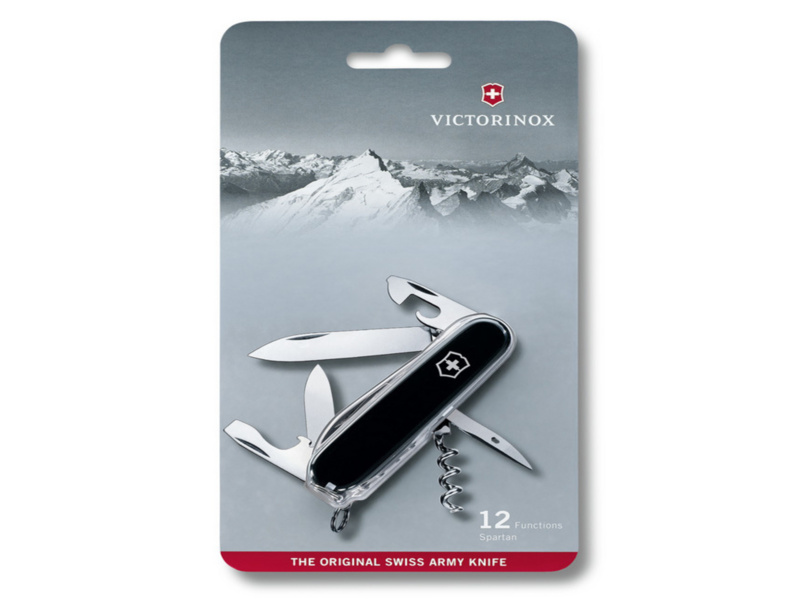 Нож перочинный Victorinox Spartan (1.3603.3B1) 91мм 12функц. черный блистер