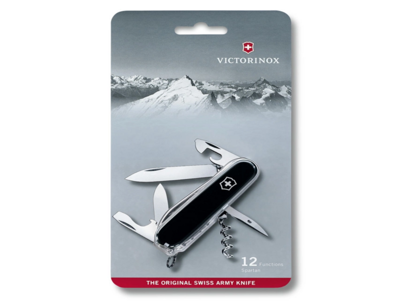 Нож перочинный Victorinox Spartan (1.3603.3B1) 91мм 12функц. черный блистер