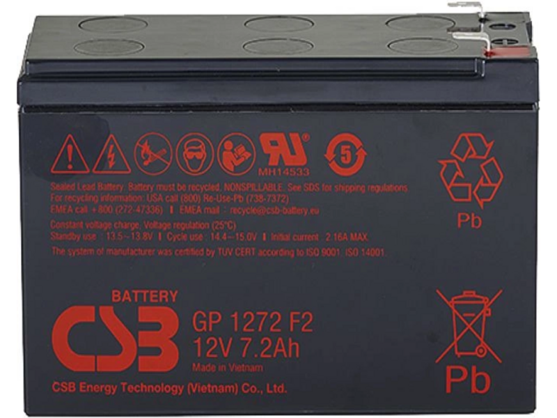 Батарея для ИБП CSB GP1272 12В 7.2Ач
