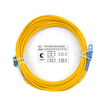 Шнур оптический Cabeus FOP(d)-9-LC-SC-5m Шнур оптический duplex LC-SC 9/125 sm 5м LSZH
