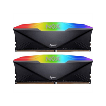 Оперативная память Apacer DDR4 32GB 3200MHz DIMM NOX RGB Black Gaming Memory (PC4-25600) CL16 1.35V Kit (2x16GB) Intel XMP 2.0, Heat Sink (Retail) 1024*8 3 years (AH4U32G32C28YNBAA-2)