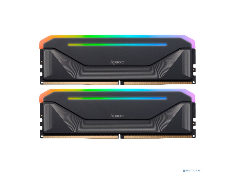 Оперативная память Apacer DDR5 32GB 6800MHz DIMM NOX RGB Black Gaming Memory (PC5-54400) CL36 1.4V Kit (2x16GB) (Retail) 2048*8 Heat Sink (Retail) 3 years (AH5U32G68C592NBAA-2)