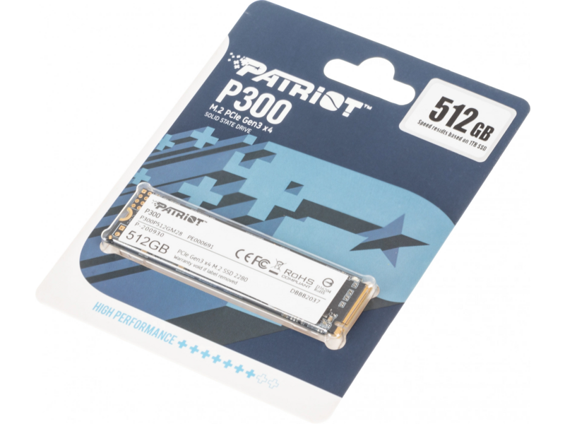 Накопитель SSD Patriot PCIe 3.0 x4 512GB P300P512GM28 P300 M.2 2280