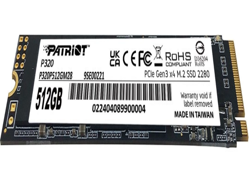 Накопитель SSD Patriot PCIe 3.0 x4 512GB P320P512GM28 P320 M.2 2280