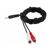 Кабель-переходник аудио Jack 3.5 (m)/2хRCA (m) 1.8м. черный