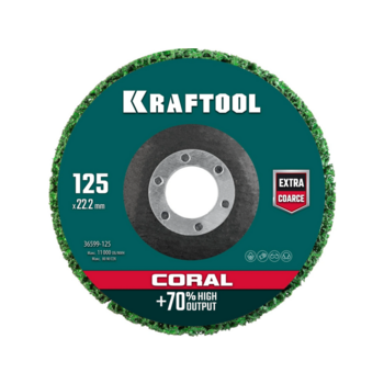 Диск абразивный Kraftool 36599-125 d=125мм d(посад.)=22.2мм (угловые шлифмашины)