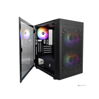 1STPLAYER DK D3-B Black / mATX / 1x120mm & 2x140mm LED fans inc. / D3-B-BK-2F1P-1F1
