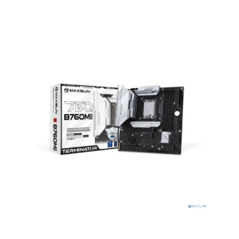 MAXSUN MS-Terminator B760M D5 WiFi (Socket 1700, mATX, 4*DDR5, HDMI+DP, 4xSATA3, 3*M.2,xPCI-E x16 /1xPCI-E x1, 6*USB 2.0, 2 * USB 3.2 Gen1, LAN 1*2.5G, Bluetooth, Wi-Fi 802.11ax, RTL)