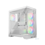 XPG INVADER X WHITE (INVADERXMT-WHCWW) Mid-Tower Gaming ATX PC Case with Panoramic View, Tempered Glass Panels, and RGB Lighting Black